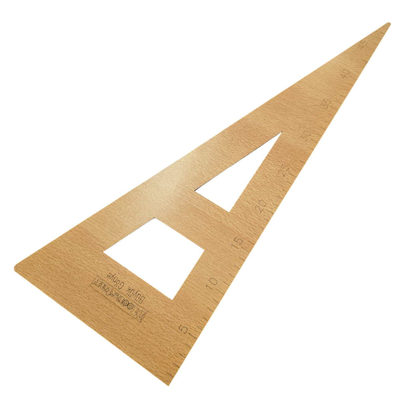 Cetvel ÇeşitleriMoonstarAhşap Büyük Gönye Riga Cetvel