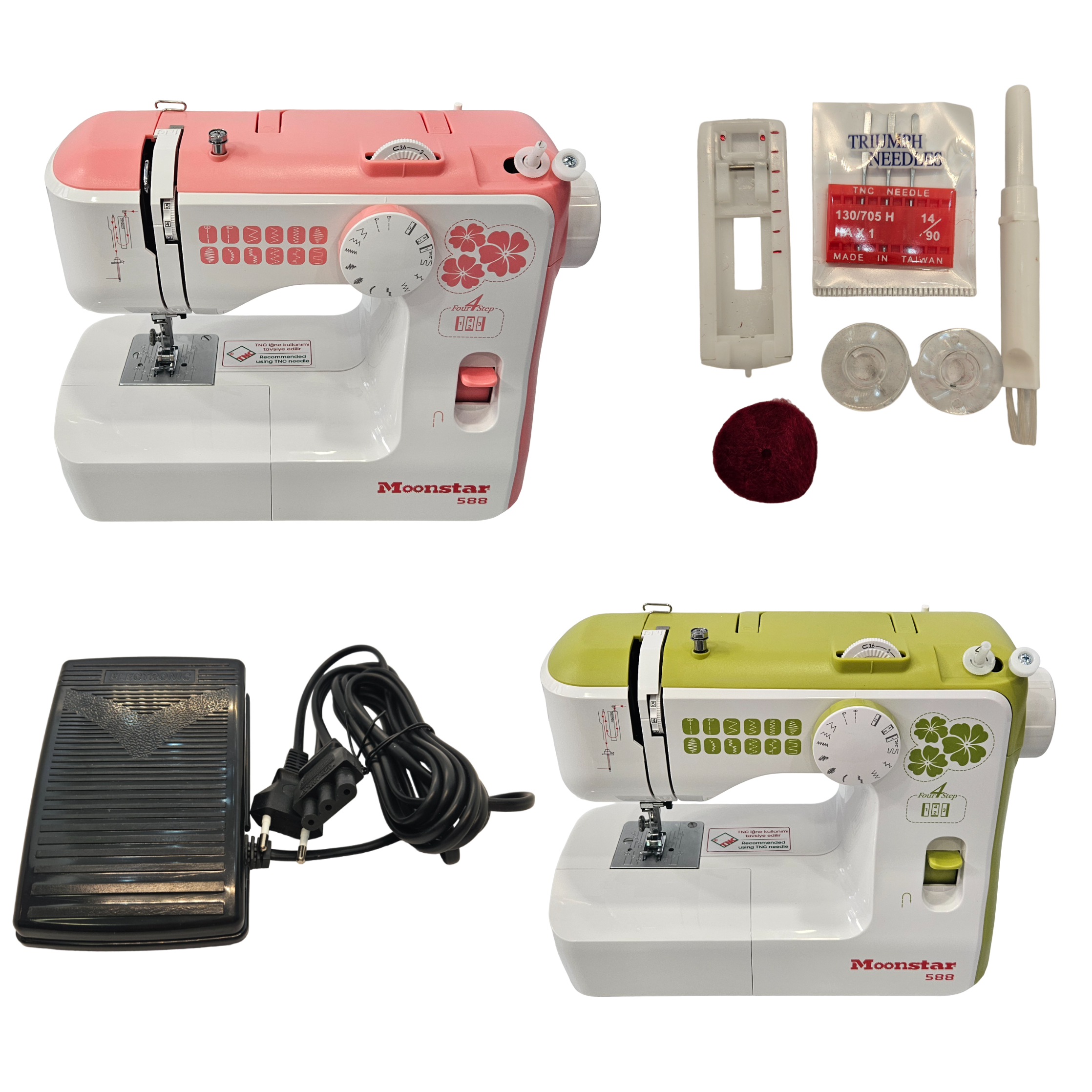 Ev Tipi Dikiş MakineleriMoonstarEv Tipi Düz Dikiş Makinesi 12 Desenli / Model 588