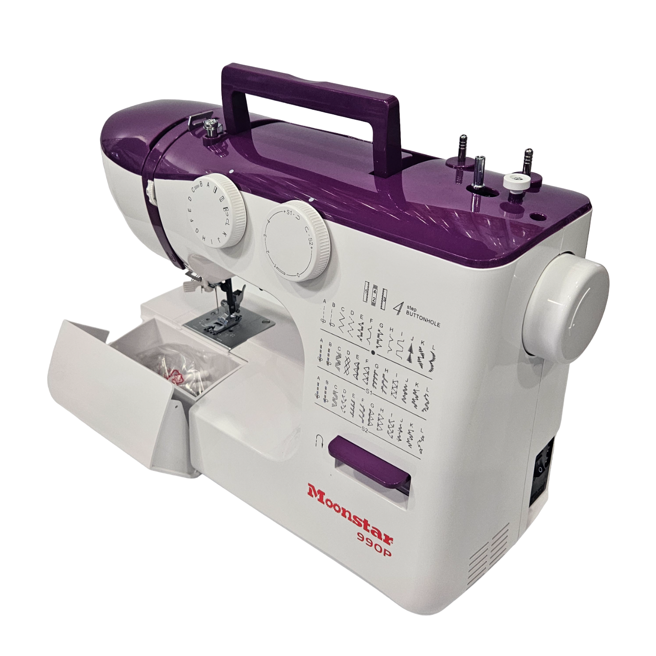 Ev Tipi Dikiş MakineleriMoonstarEv Tipi Düz Dikiş Makinesi 36 Desenli Mor / Model 990P