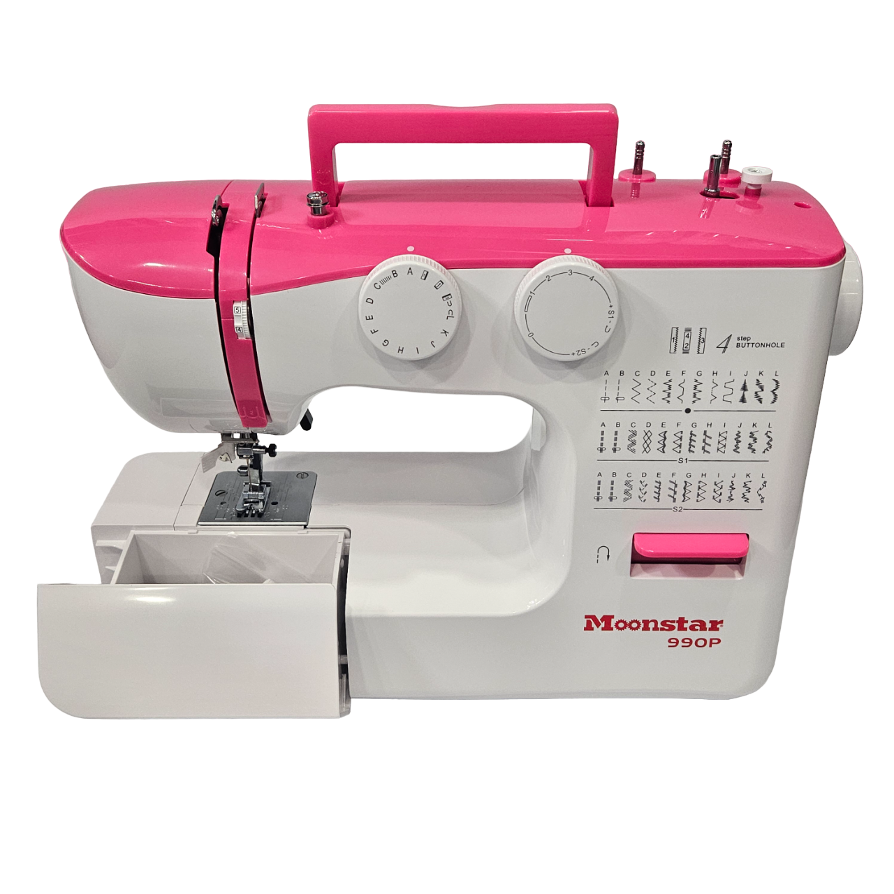 Ev Tipi Dikiş MakineleriMoonstarEv Tipi Düz Dikiş Makinesi 36 Desenli Pembe / Model 990P