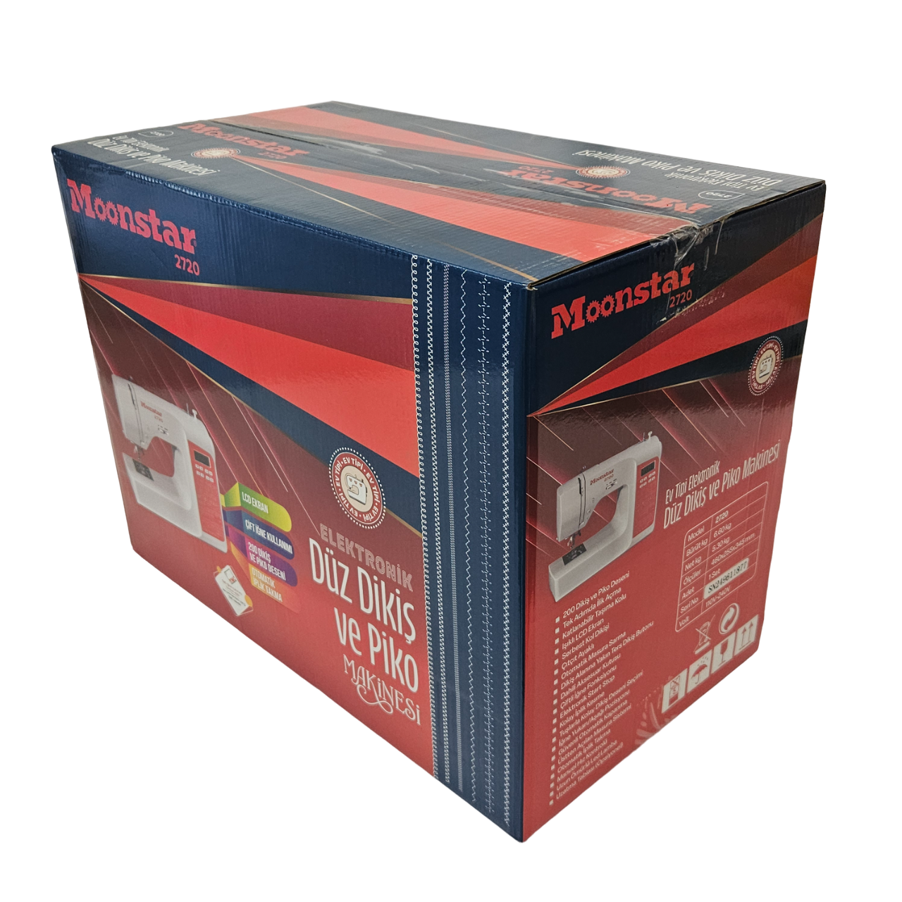 Ev Tipi Dikiş MakineleriMoonstarEv Tipi Elektronik Düz Dikiş Makinesi 200 Desen  / Model 2720