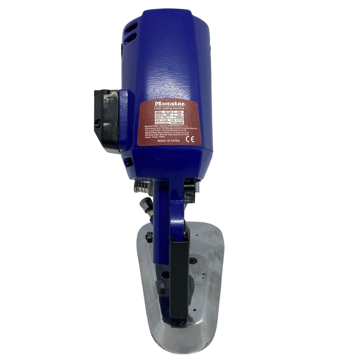 Kesim Makineleri ve EkipmanlarıMoonstarYuvarlak Kumaş Kesim Motoru 4inç Mavi / RC-100 (YCM-40)