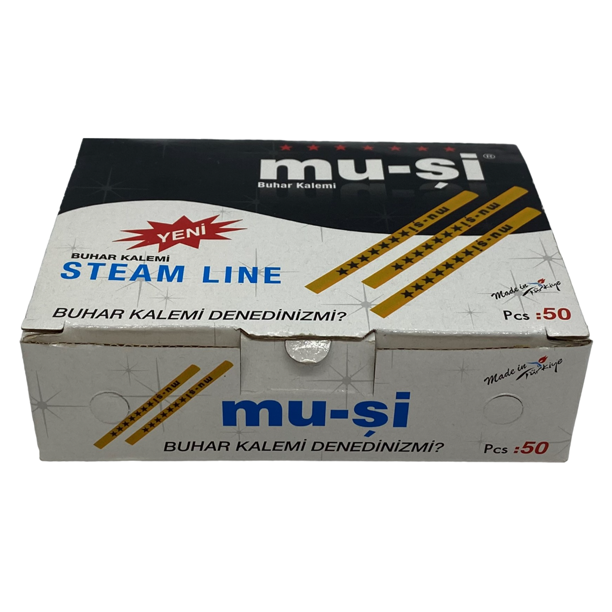 Çizgi TaşlarıMuşiSabun Kalem Çizgi Taşı Mavi 50 Adet / MUSI-08