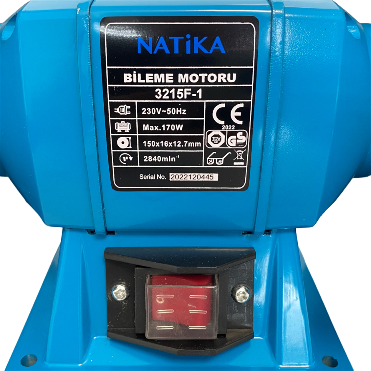 Bileme Makineleri ve EkipmanlarıNatikaZımpara Taş Motoru 150mm / 3215F-1