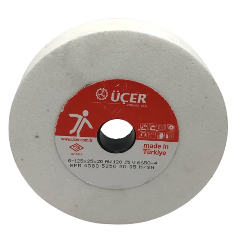 Kesim Makineleri ve EkipmanlarıÜçerHızar Makinesi İçi Çukur Bileme(Zımpara) Taşı 125X25X20-70X14