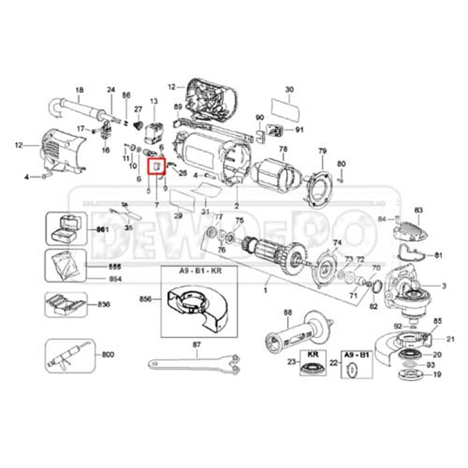 1003860-00 Dewalt D28111 Motor Kömürü