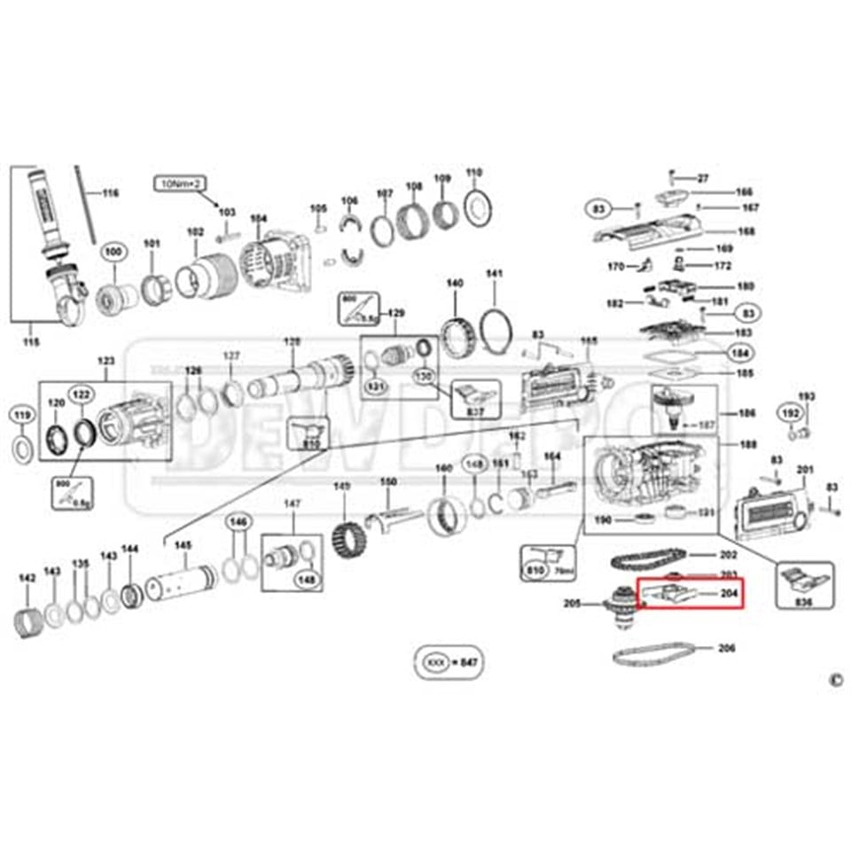 1006280-00 Dewalt D25601 Kılavuz