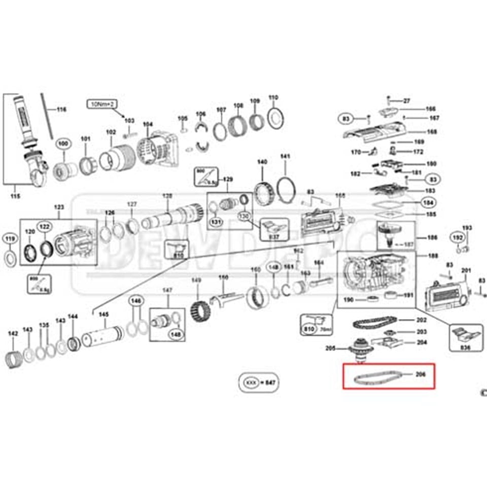 1006282-00 Dewalt D25501 Kayış