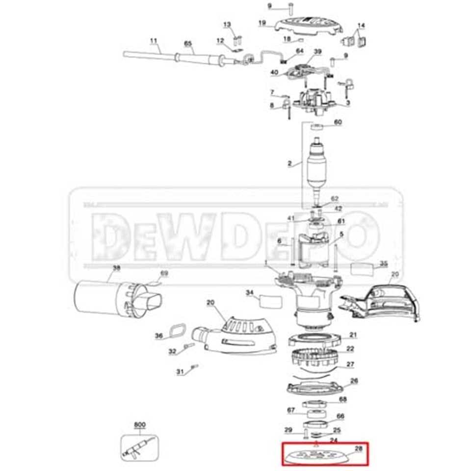 151281-08 Dewalt D26453 Zımpara Tabanı