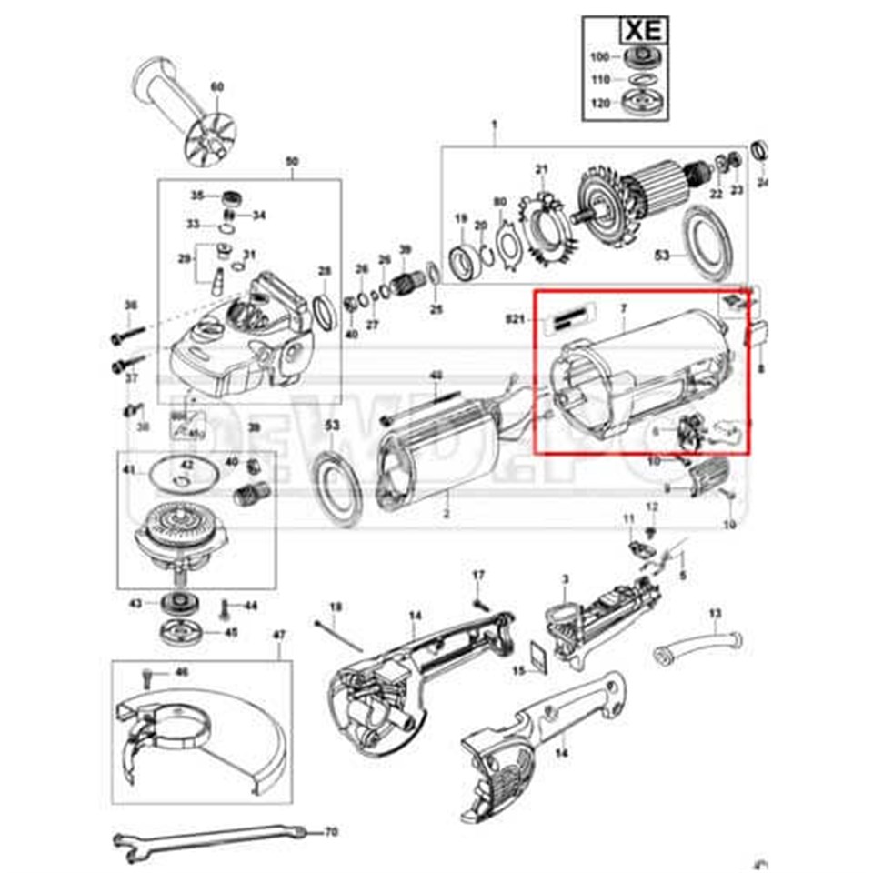 393239-01 Dewalt D28493 Yastık Gövde | dewdepo