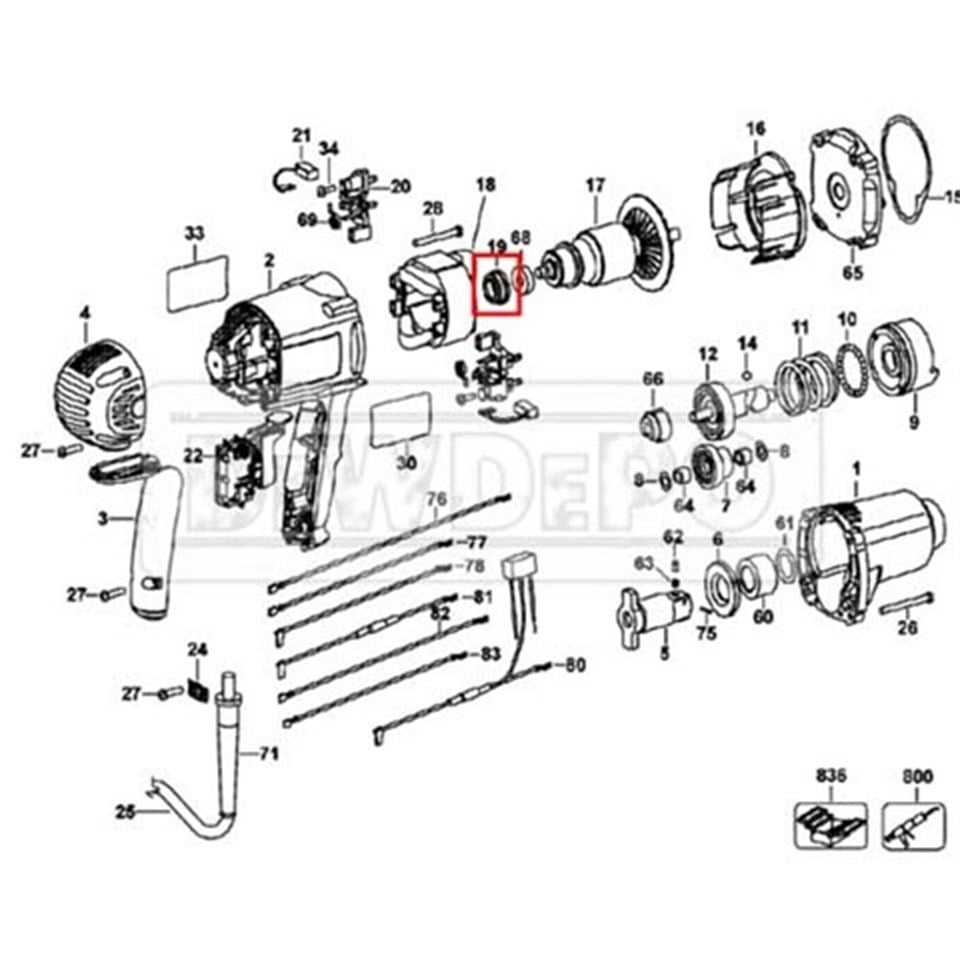 445217-02 Dewalt DW849X Rulman Lastik