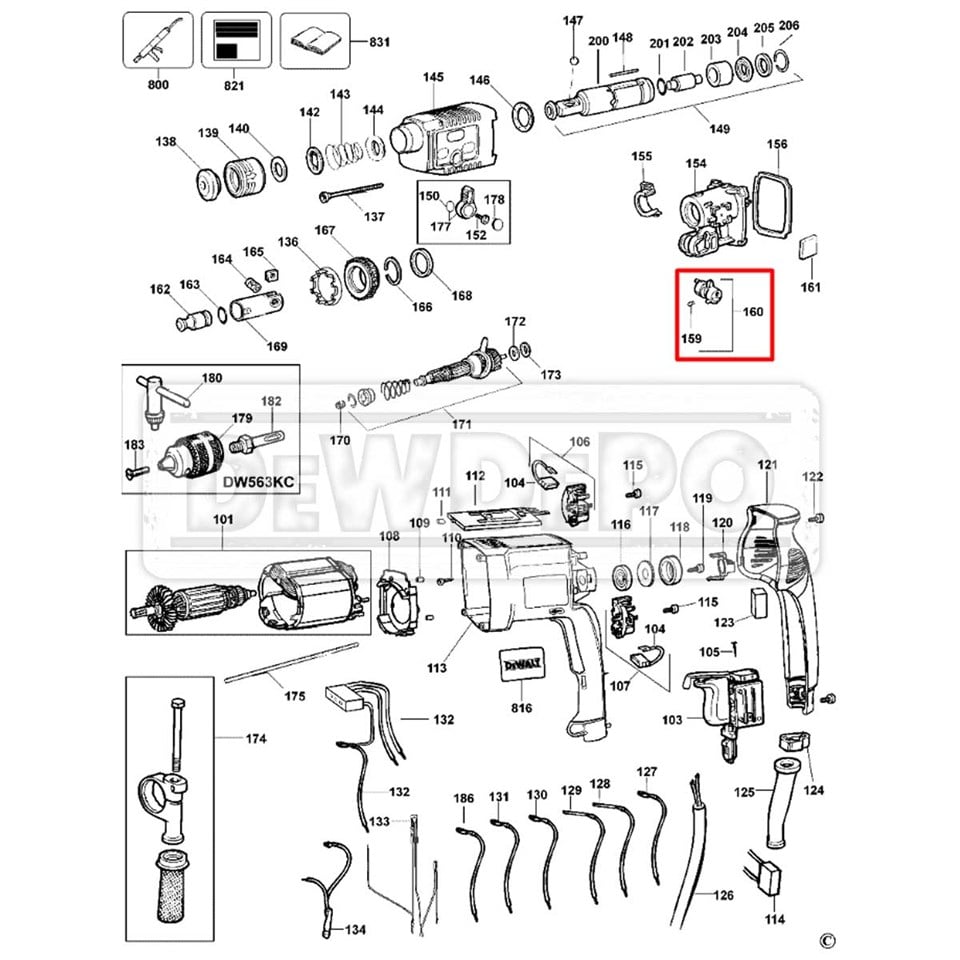 487047-49 Dewalt DW566 Tamir Kiti