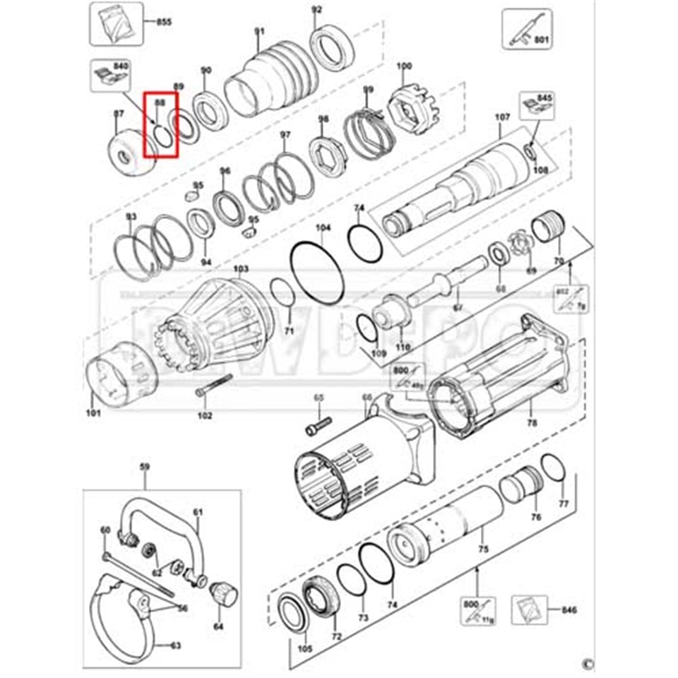 487205-00 Dewalt D25762 O Ring