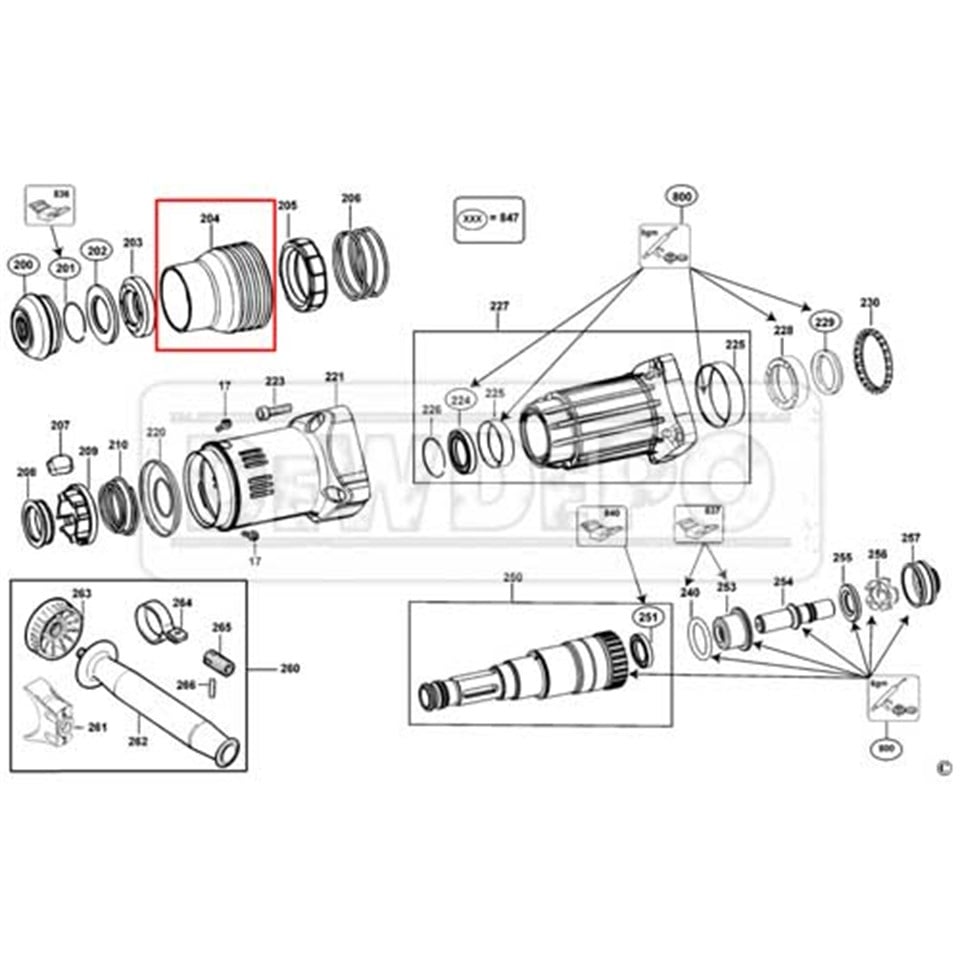 487236-00 Dewalt D25899 Conta