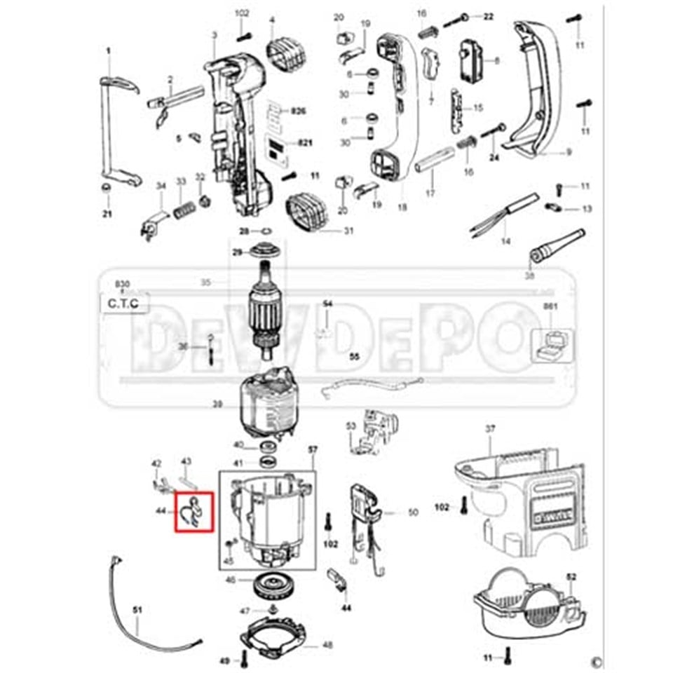489256-00 Dewalt D25730 Motor Kömürü