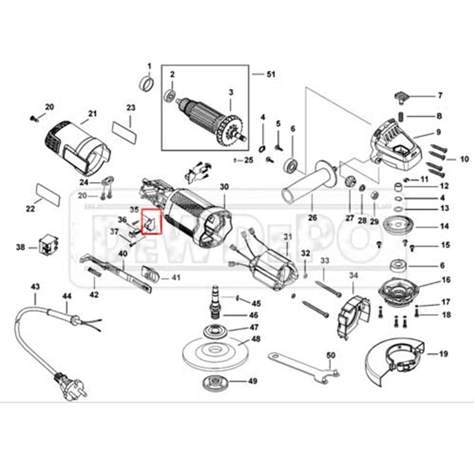 5140002-37 Black+Decker KG8215 Kömür Yuvası