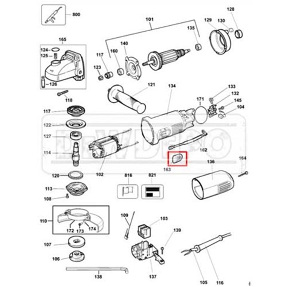 569624-01 Dewalt DWE4016 Düğme