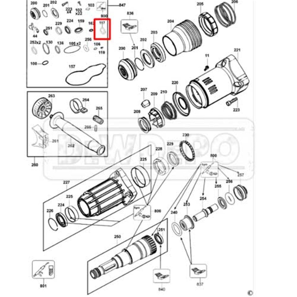 584703-00 Dewalt D25701 Piston O Ring