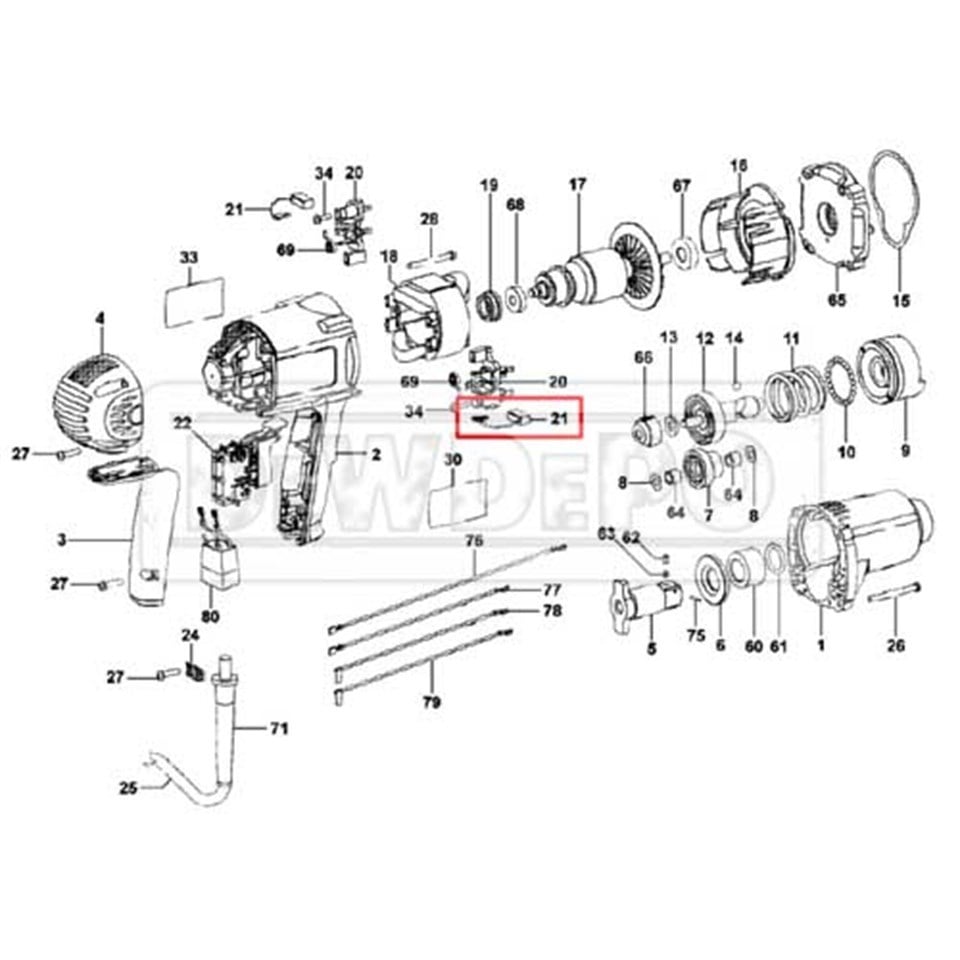 617848-03 Dewalt D21510 Kömür