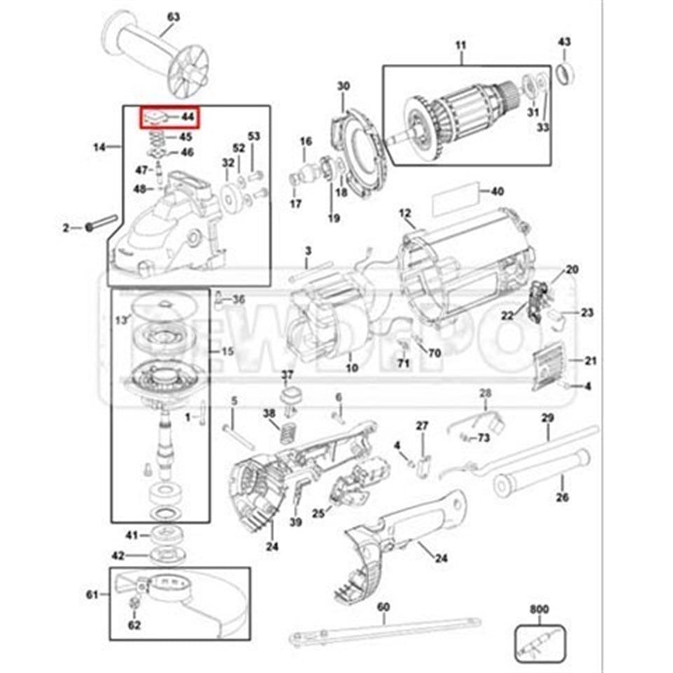 630553-00 Dewalt D28490 Dişli Kutusu Düğmesi