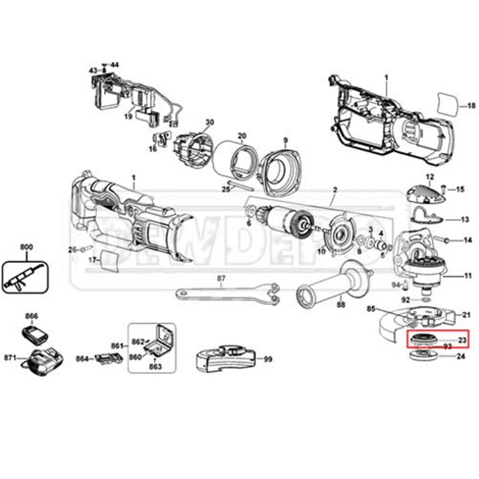 633257-00SV Dewalt DCG412 İç Somun | dewdepo