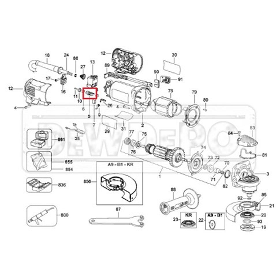 648743-00 DEWALT KÖMÜRÜ YUVASI