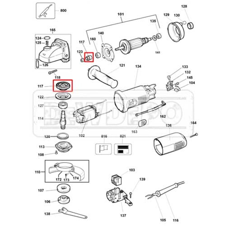 661244-00 Dewalt DWE4010 Dişli ve Pinyon