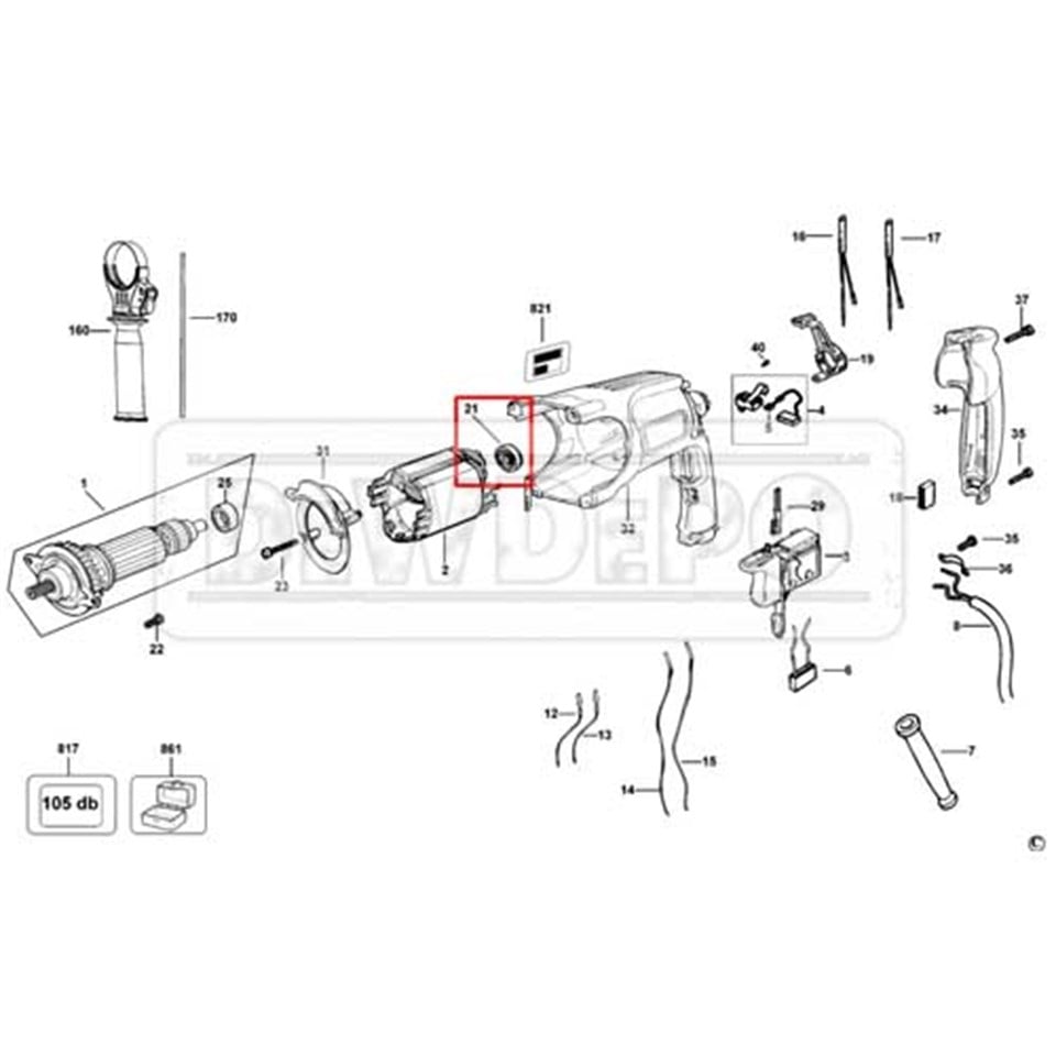 870052 Dewalt D25123 Rulman Lastiği