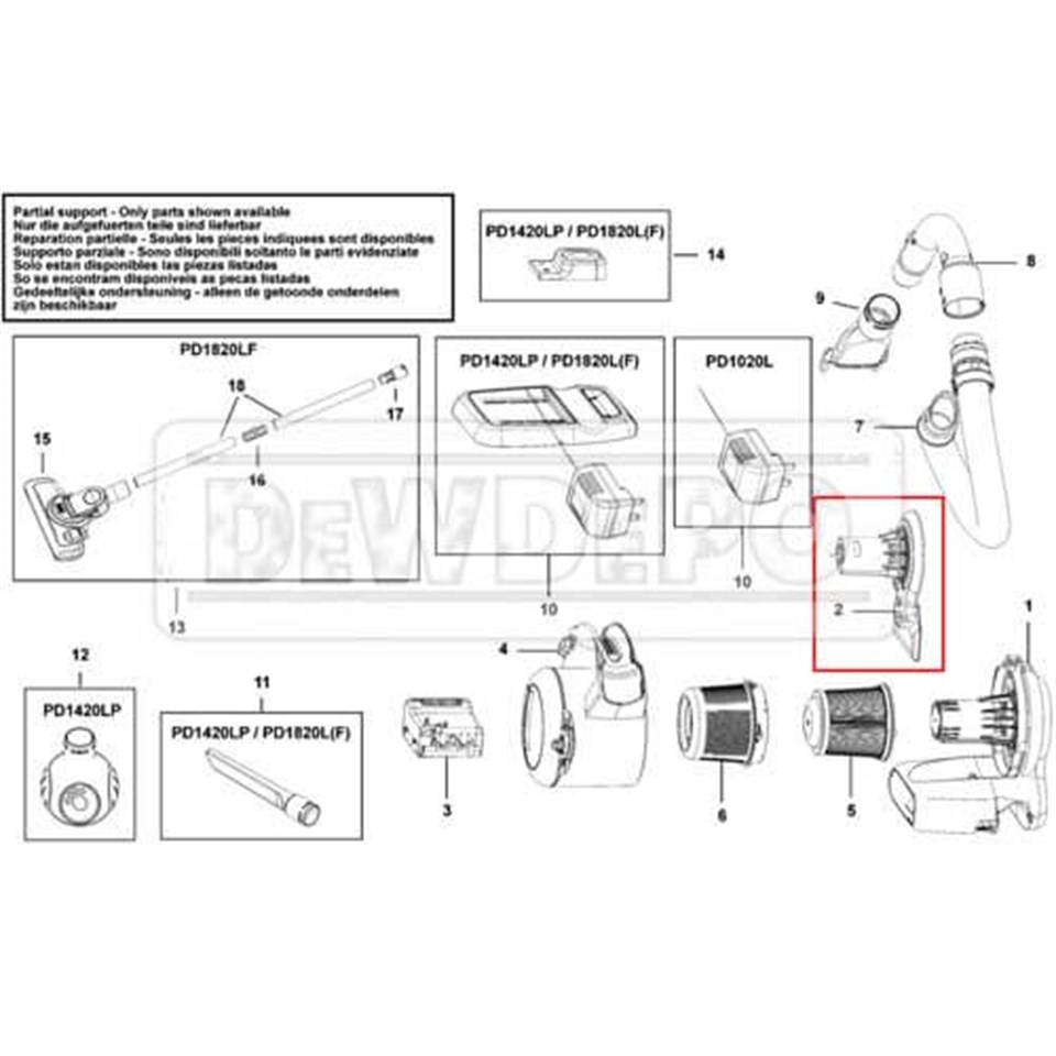 90591418-02 Black+Decker PD1820L Motor Fan | dewdepo