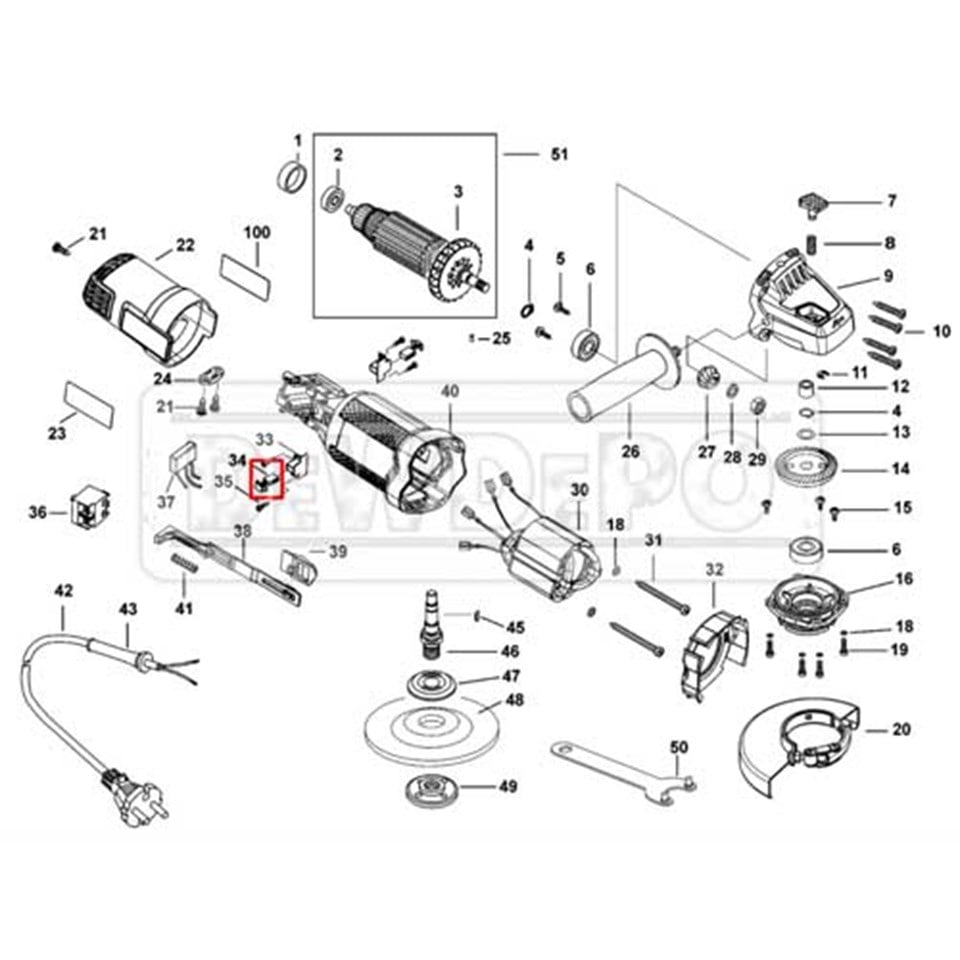 90601642 Black+Decker KG8215 Motor Kömürü