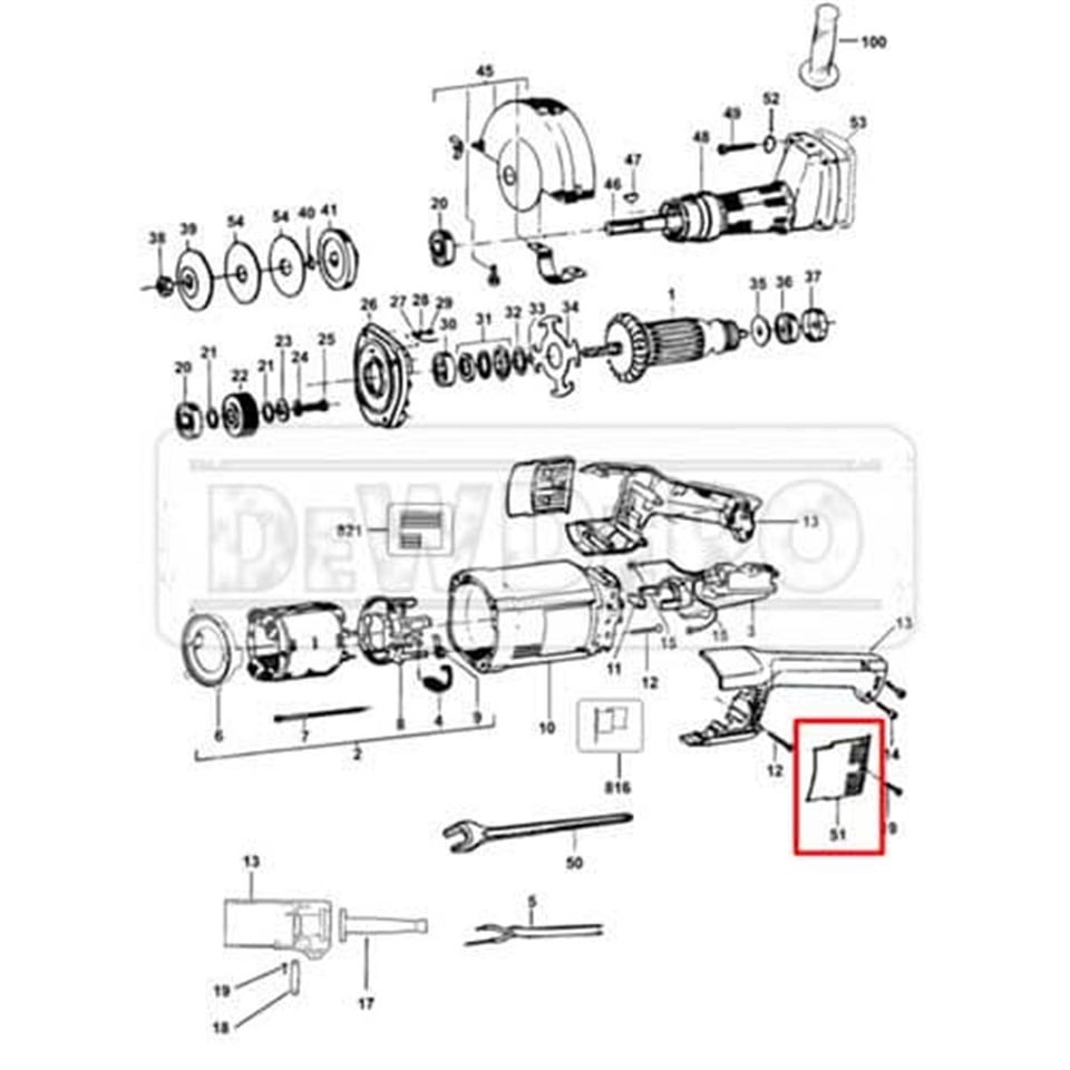 933364-02 Dewalt DW882 Kömür Kapağı | dewdepo