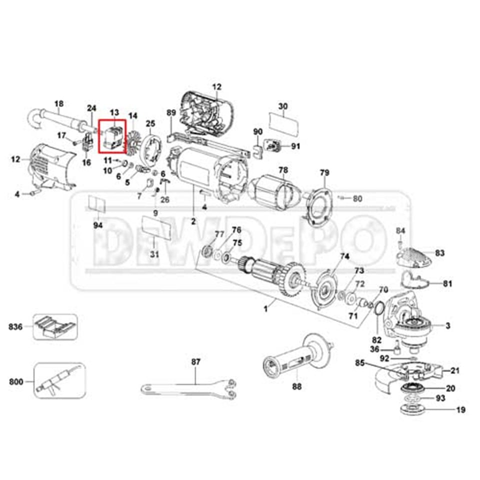 945614-01 Dewalt DWE4010 Şalter