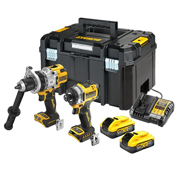 Dewalt 3'lü Makine Seti 18V Kömürsüz 2x4 Ah + 2x5 Ah Akü
