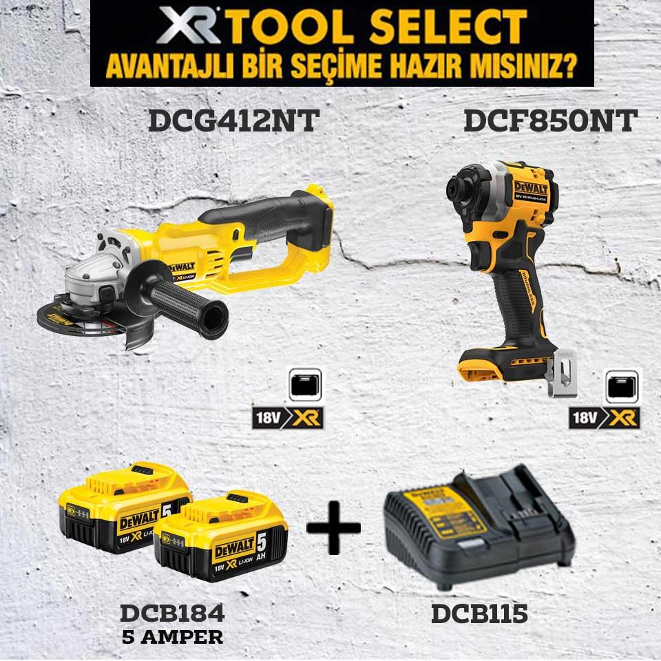 Dewalt DCG412NT Şarjlı Avuç Taşlama Ve DCF850NT Şarjlı Darbeli Tornavida