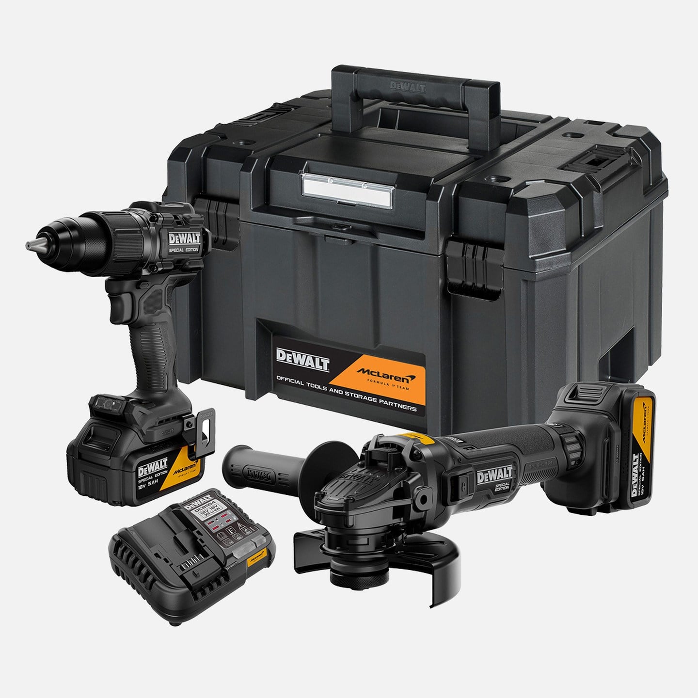 Dewalt DCK2223MP2T Mclaren Avuç Taşlama Matkap Set 18V 5AH | dewdepo