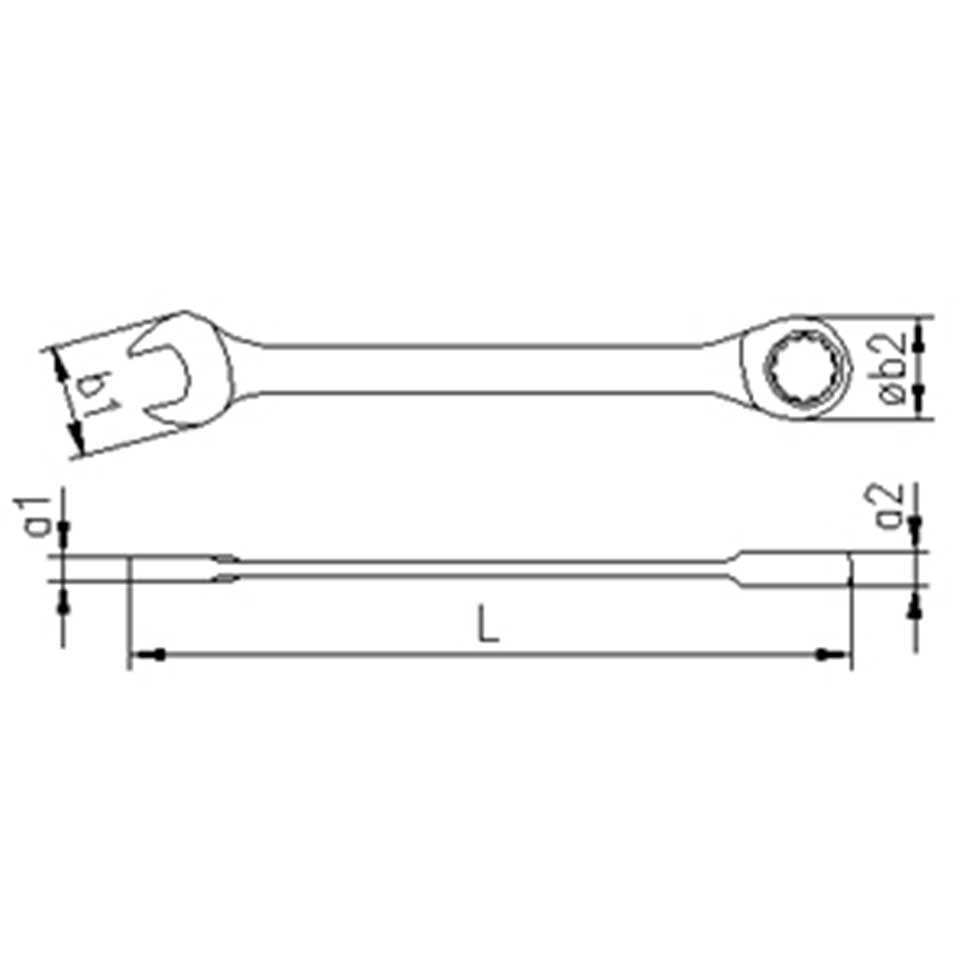 İzeltaş 0340020017 17 mm Cırcır Kombine Anahtar