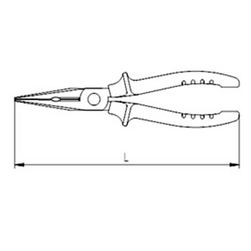 İzeltaş 3220132160 Opak Düz Uçlu Uzun Kargaburun 160mm