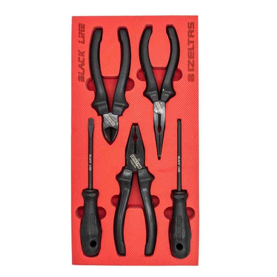 İzeltaş Black Line Pense Tornavida Seti 5 Parça 13000005133
