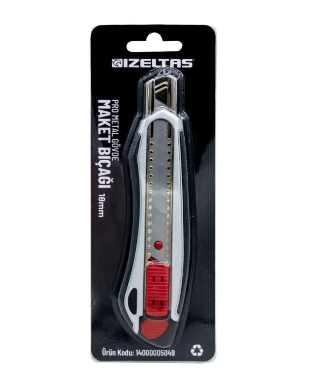 İzeltaş Pro Metal Gövde Maket Bıçağı 18MM 14000005049 