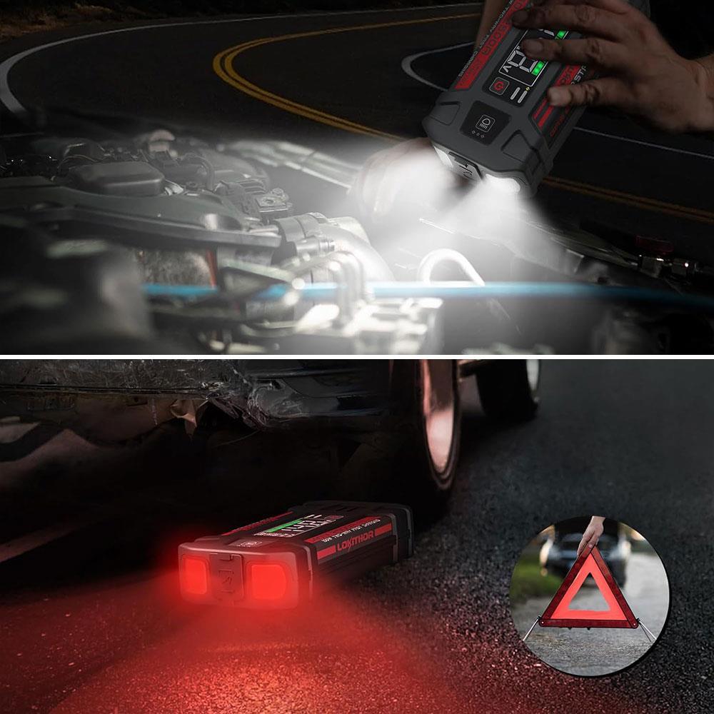 Lokithor J402 12V 3000Amp Li-Polimer Akıllı Akü Takviye + Powerbank + Led Lamba