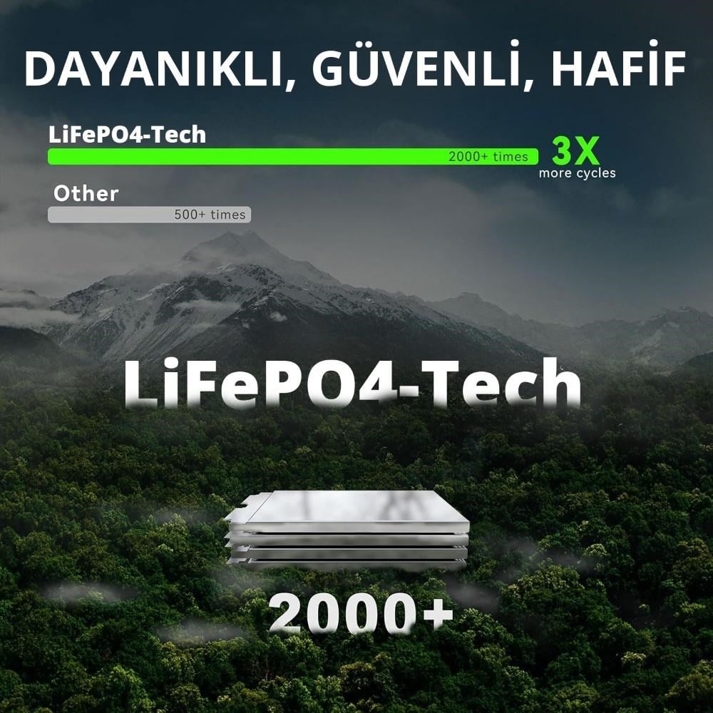 Lokithor J5000PRO 12V 5000Amp LiFePO4 Akıllı Akü Takviye + Powerbank + Led Lamba