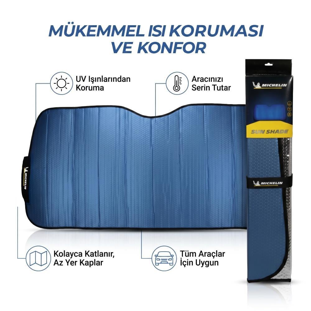 Michelin MC3001AZ 150x70cm Universal Balonlu Premium Ön Cam Güneşliği