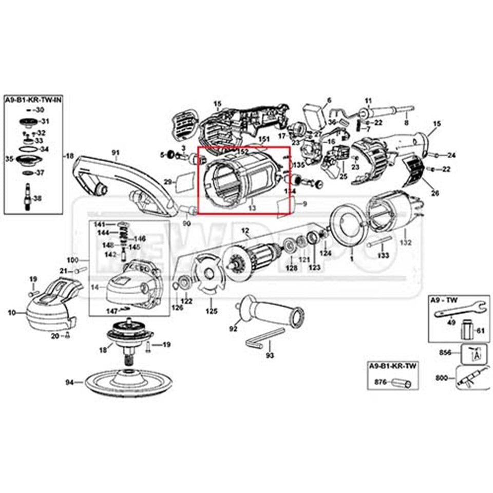 N020976 Dewalt DWP849X Gövde