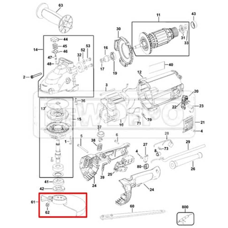 N036843 Dewalt D28493 Muhafaza
