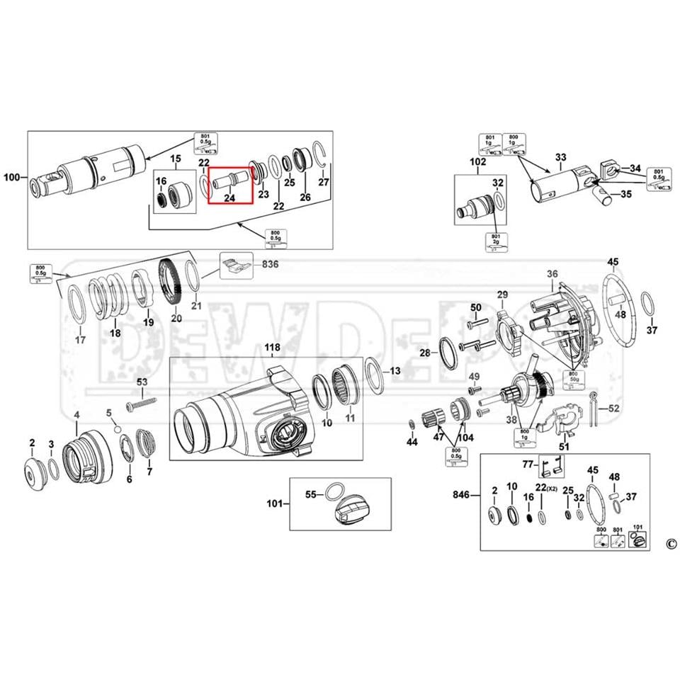 N082142 Dewalt D25143 Tokmaklama Parçası | dewdepo.com