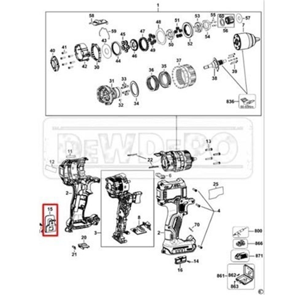N086039 Dewalt DCD791 Kemer Kanca