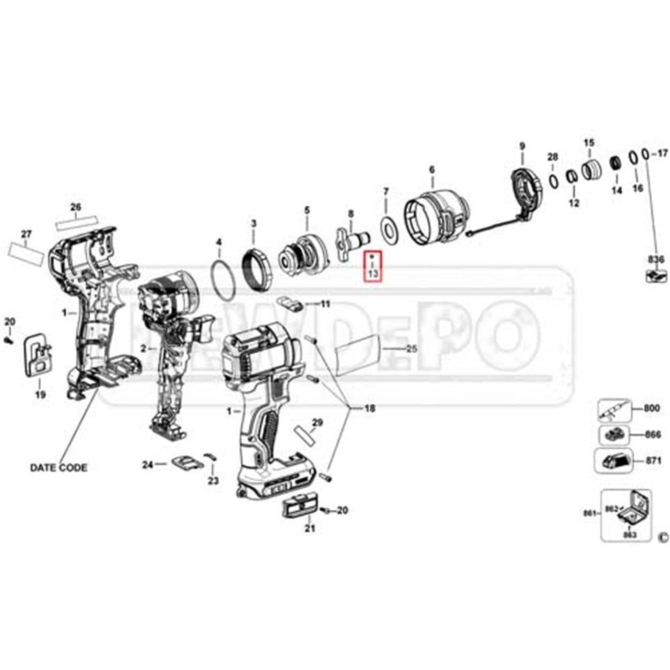 N089668 Dewalt DCF887 Bilye