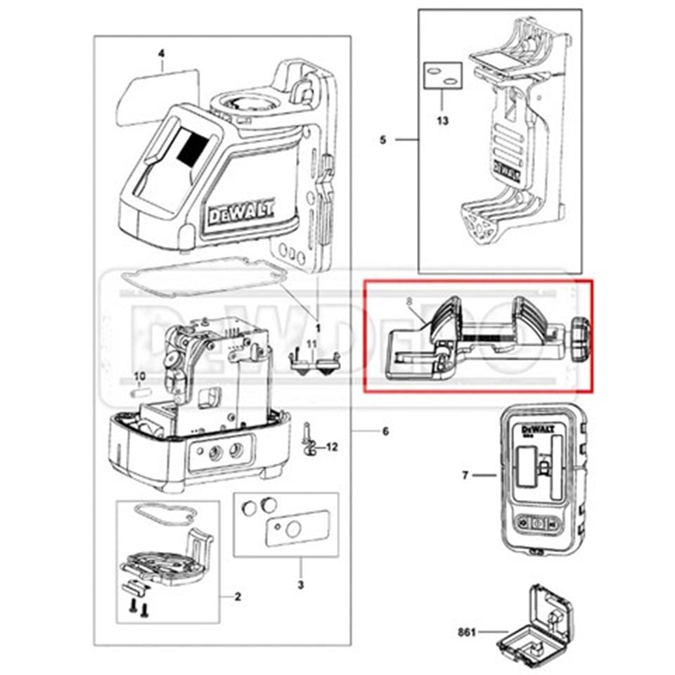 N090731 Dewalt DW088K Kelepçe