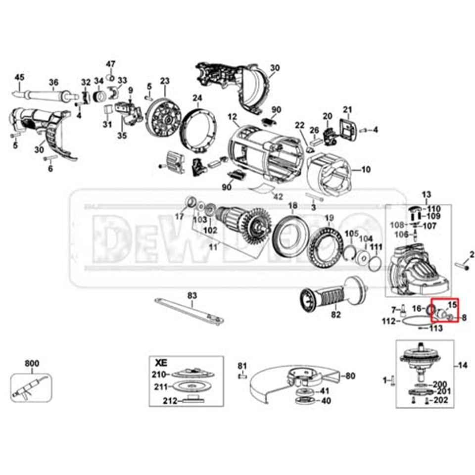 N099841 Dewalt DWE4559 Pinyon Dişli