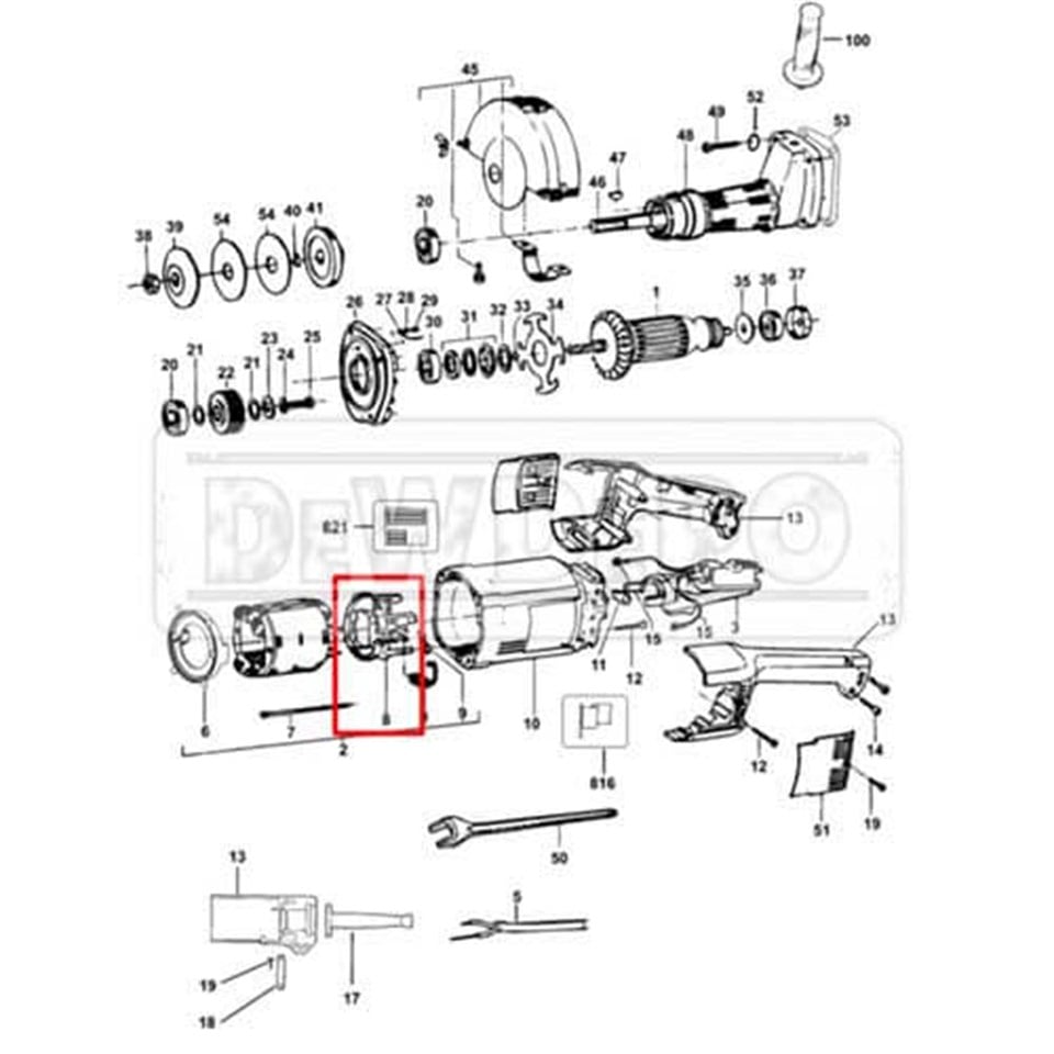 N103635 Dewalt DW882 Kömür Yuvası | dewdepo